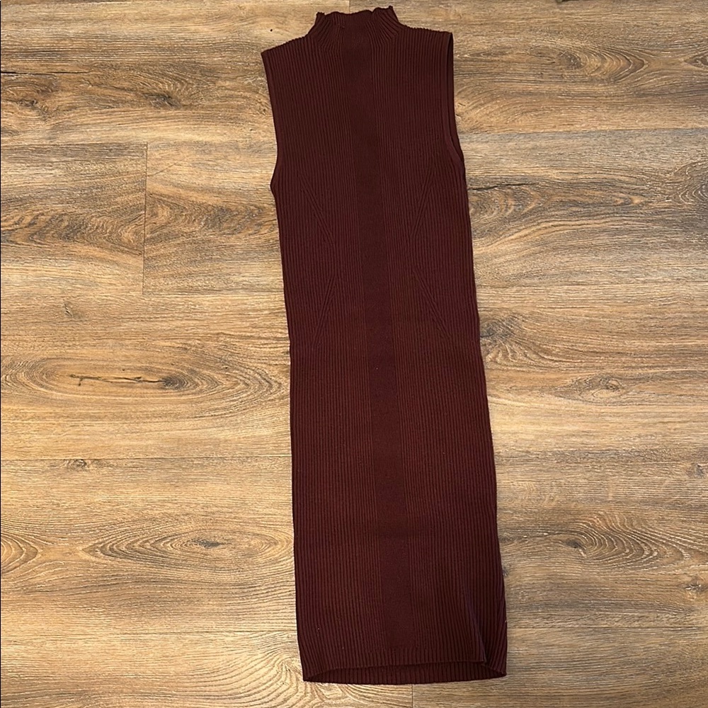 Sleeveless Ribbed Knit Dress